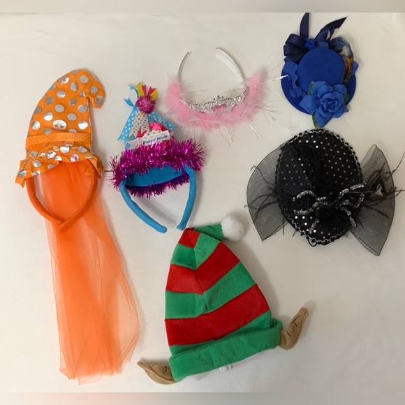 🌺 HOSTESS PICK 🌺 9 PC LOT OF PET COSTUMES & HATS - SMALL DOG CAT SIZE - Picture 1 of 12